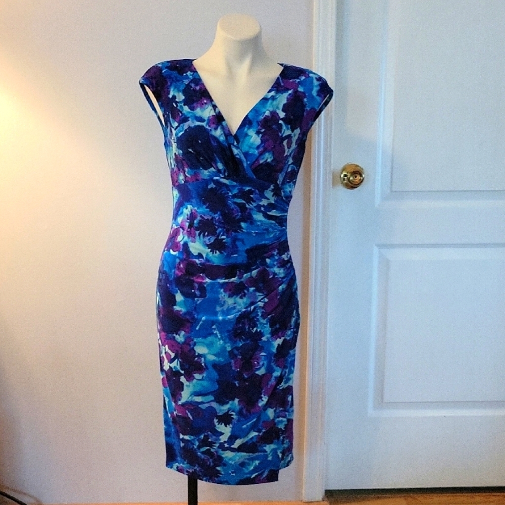 Ralph Lauren Blue and Purple Dress Size 6